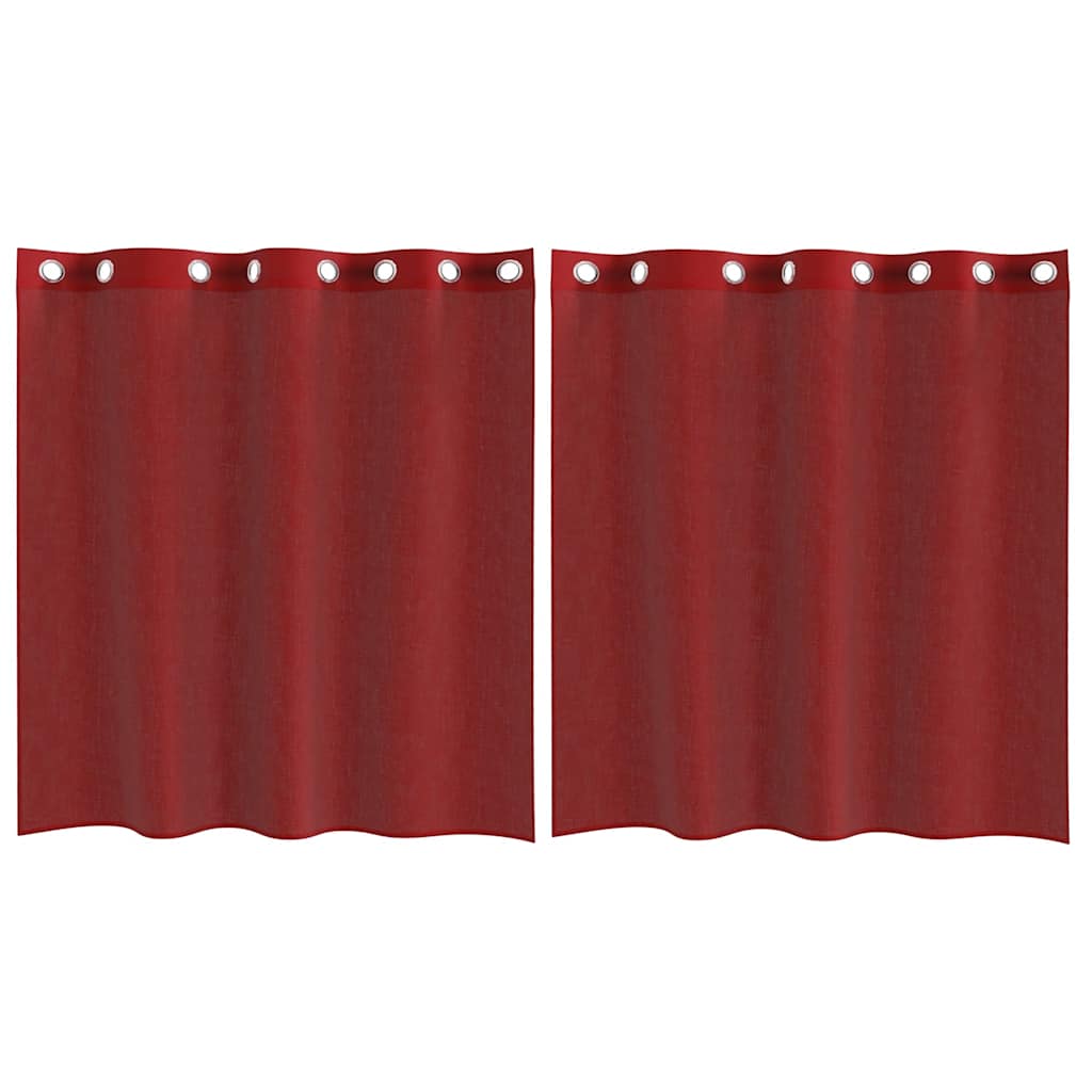 vidaXL Cortinas de gasa con ojales 2 uds 140x140 cm