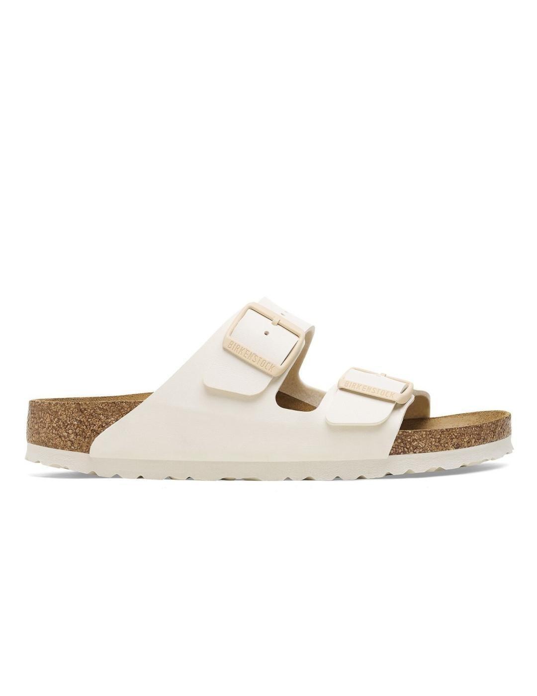 Sandalia Birkenstock Arizona BF Eggshell Mujer Blanco