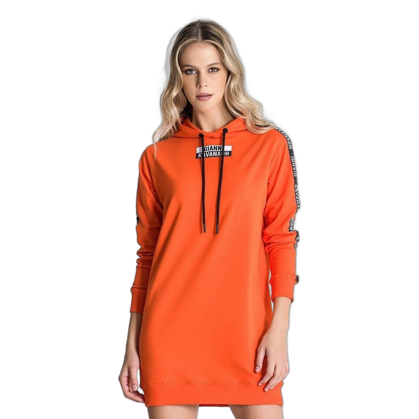 Vestido Gianni Kavanagh con Capucha Statement Naranja Moderno, Ropa casual 95% Algodón, 5% Elastano