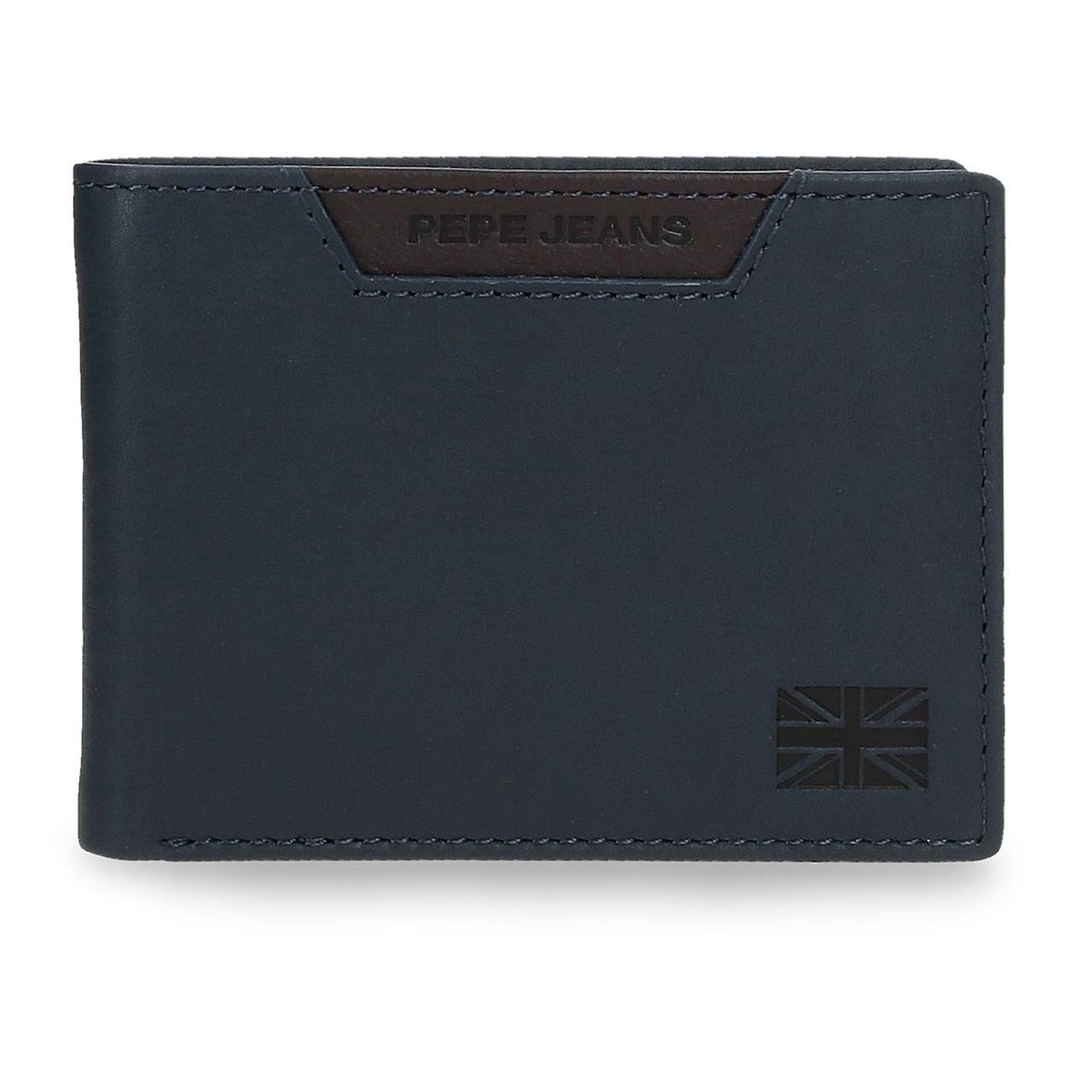 Billetero Pepe Jeans Indiana de Piel con Protección RFID, Diseño Compacto y Funcional para Hombre