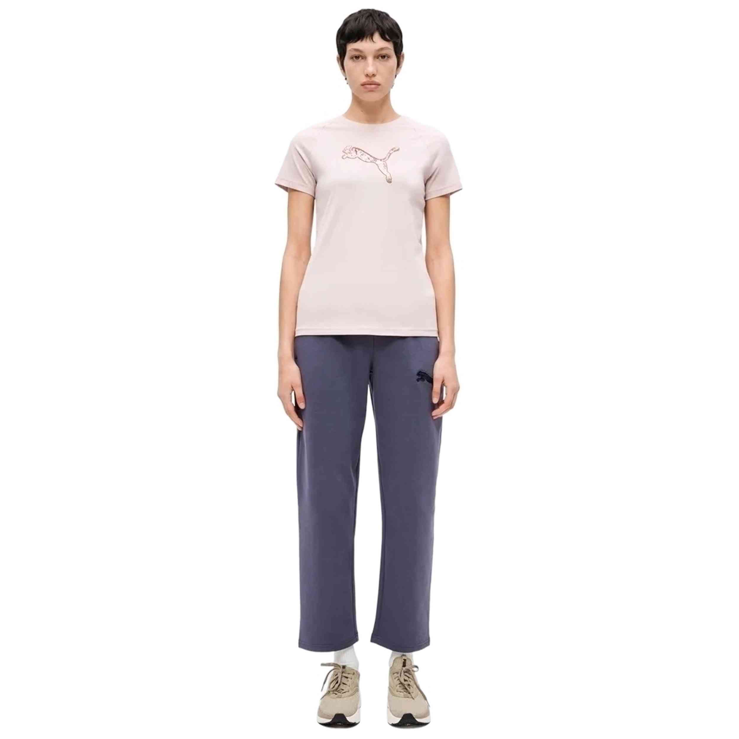 Camiseta De Manga Corta Puma modelo Essentials "Misty Pink" para Mujer en color Rosa