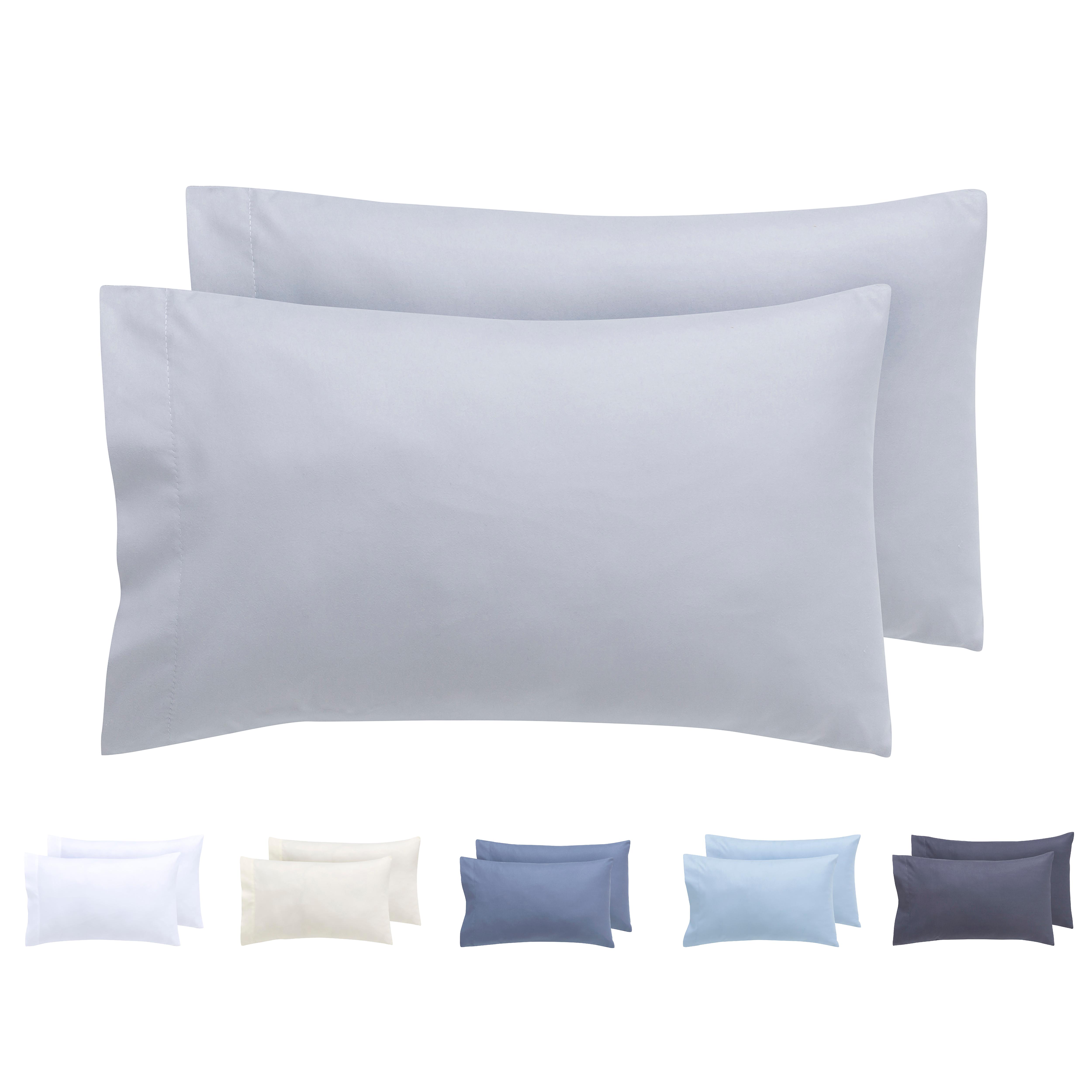 Todocama - Juego de 2 fundas de Almohada de Microfibra Cepillada Extra suave