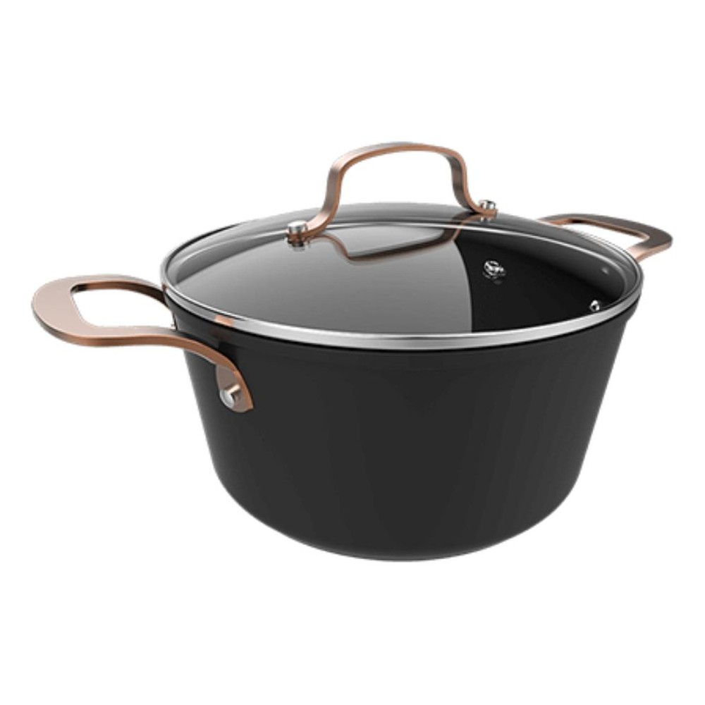 Cecotec - Cacerola Polka Fantasy Pot Golden 28 cm de aluminio forjado multicapa con revestimiento antiadherente Teflon Platinum Plus, capacidad 7,1 L, compatible con inducción y todas las cocinas