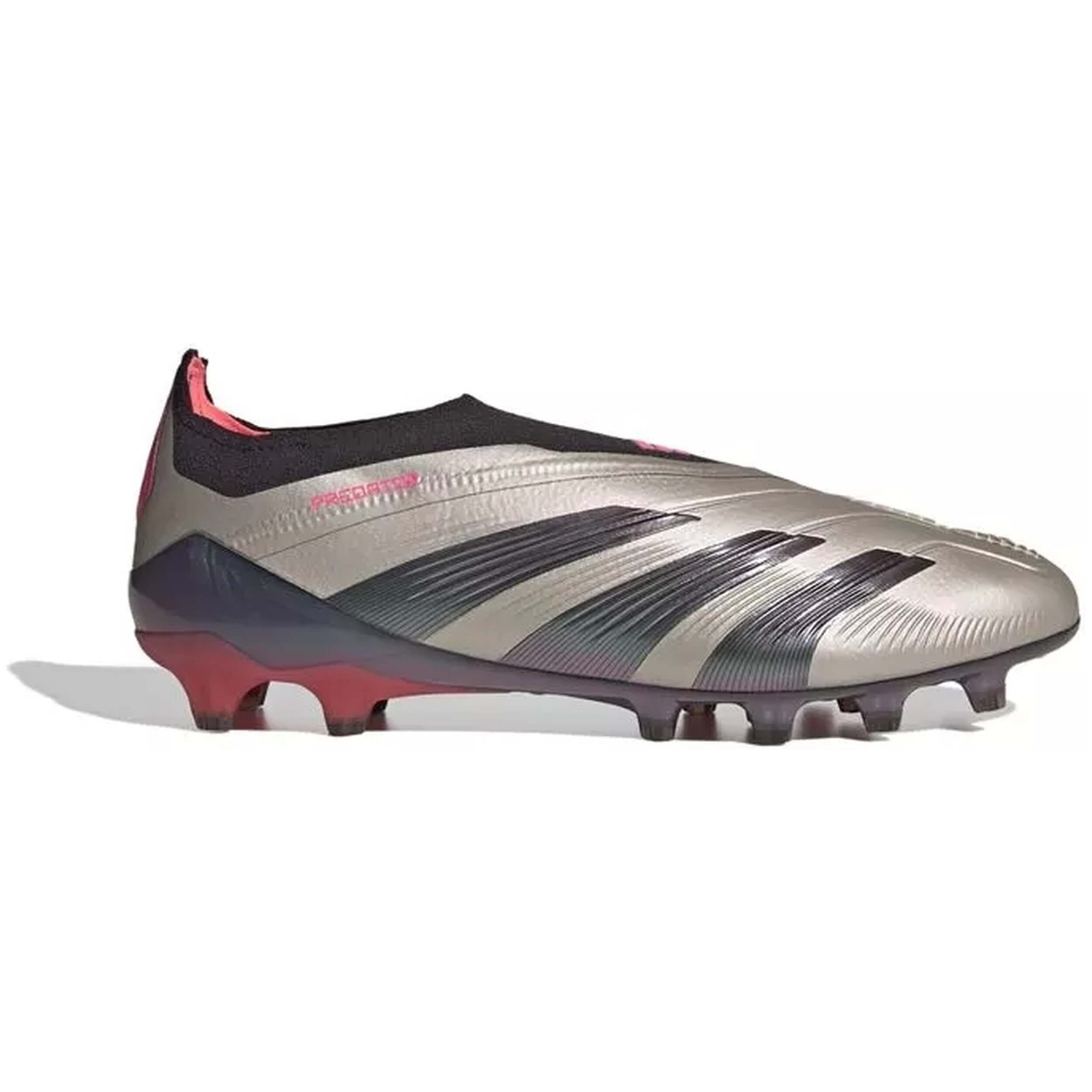 Botas De Futbol Adidas modelo Predator Elite Laceless AG "Platinum Metallic / Aurora Black / Carbon" para hombre y mujer en color Gris