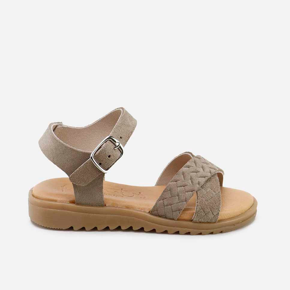 Sandalias Gel piel grabada piedra Papanatas | Eli 1957