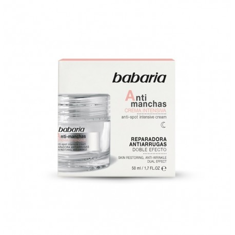 Babaria Crema Facial Antiarrugas Intensiva Antimanchas Doble Efecto 50 Ml