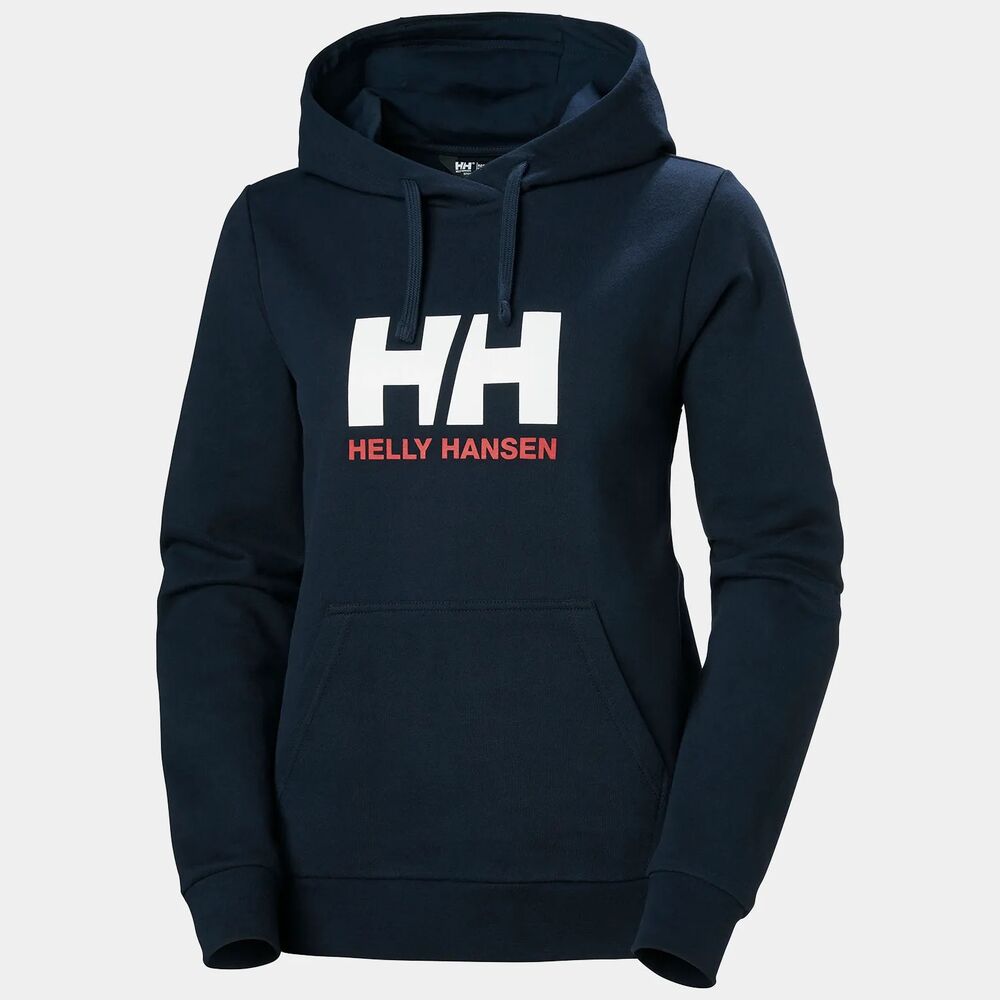 Sudadera Azul Mujer Helly Hansen Logo Hoodie 2.0 Navy