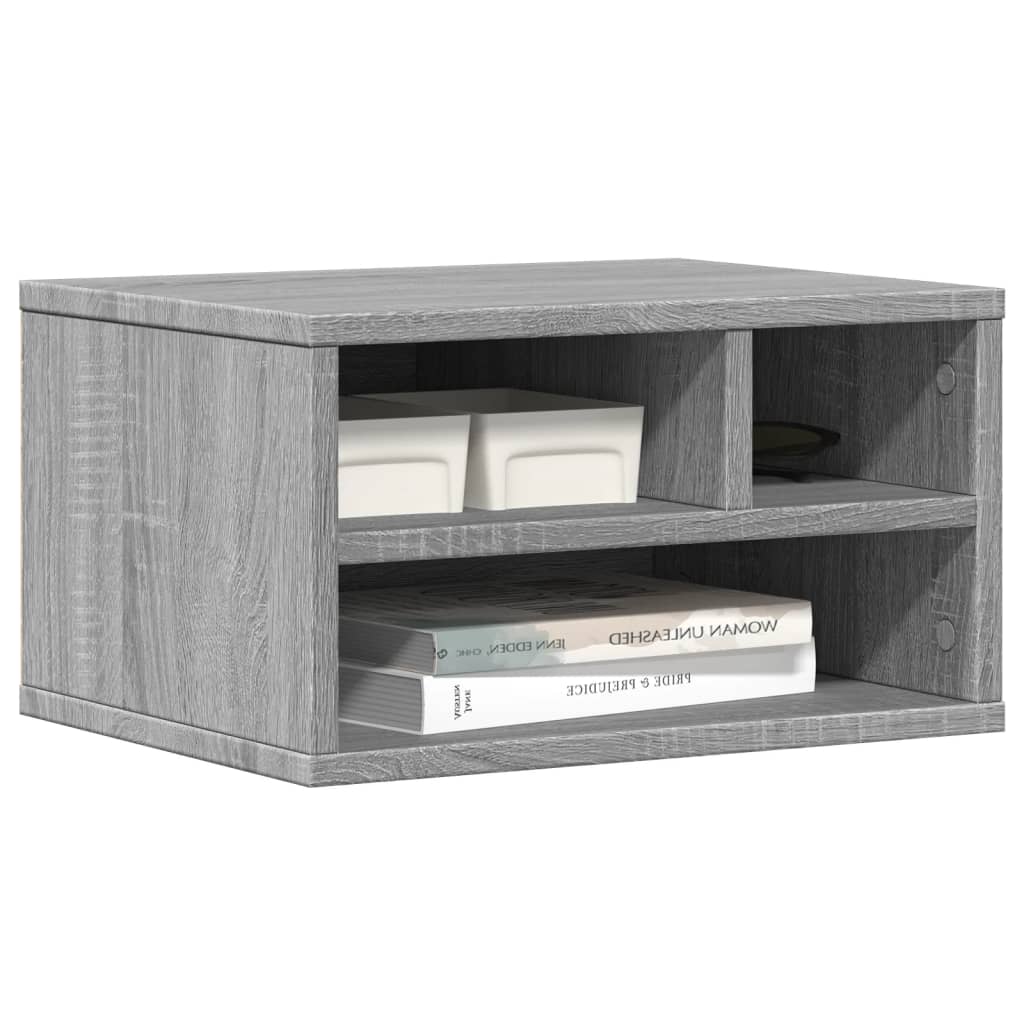 vidaXL Soporte de impresora madera ingeniería 40x32x22,5 cm Color Blanco, Negro, Gris hormigón y mas
