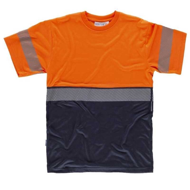 Camiseta de Trabajo Alta Visibilidad con Una Banda Reflectante