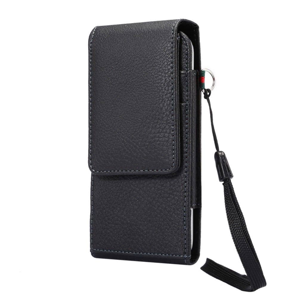 DFV mobile - Funda Cinturon con Tarjetero y Clip Giratorio 360 Piel Sintetica Premium para HIKING A21 (2020) - Negra
