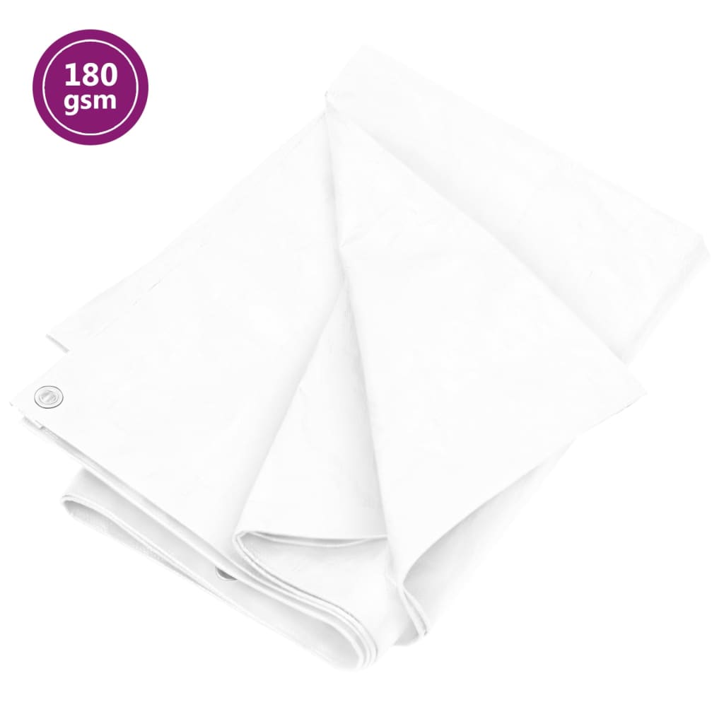 vidaXL Lona HDPE 180 g/m² 8x12m Toldo Camping Cubierta Refugio Acampada Color Blanco,  Gris,  Verde y mas