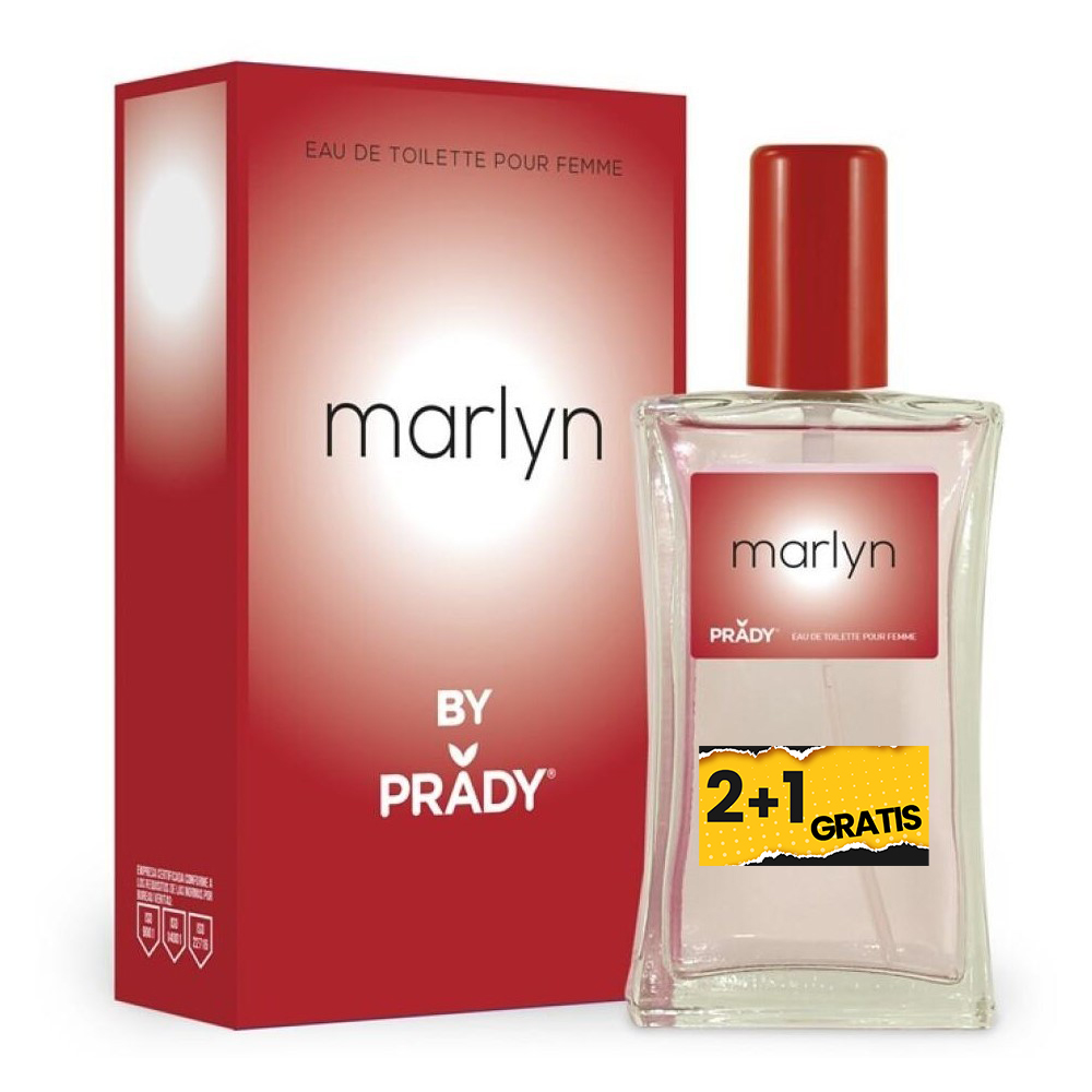 3 UNIDADES (2+1 Gratis) MARLYN Eau de Toilette Femme 90ml Prady Fragancia inspirada en otros perfumes para mujer Colonia