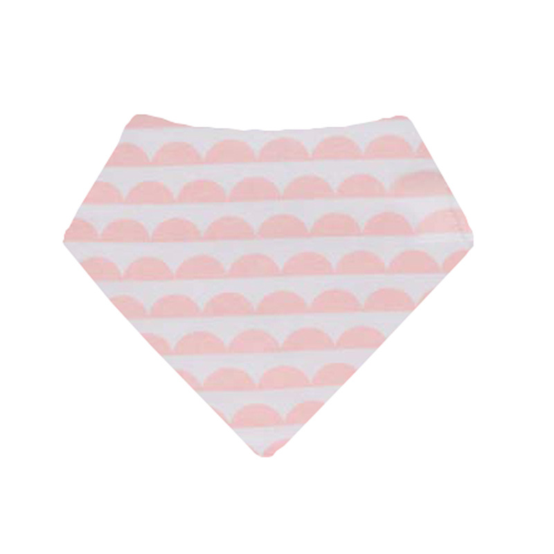 CA Babero impermeable de doble capa de algodón puro con bufanda triangular para bebé