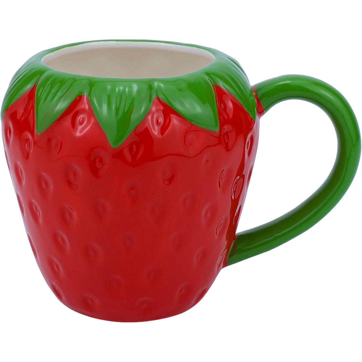 Fresa Taza Regalo Para Novia Grande Kawaii 3d Taza De Fruta Taza De Cerámica Taza De Porcelana Taza De Café Taza Decorativa De Fresa Taza De Té Taza De Café Regalo De Cumpleaños