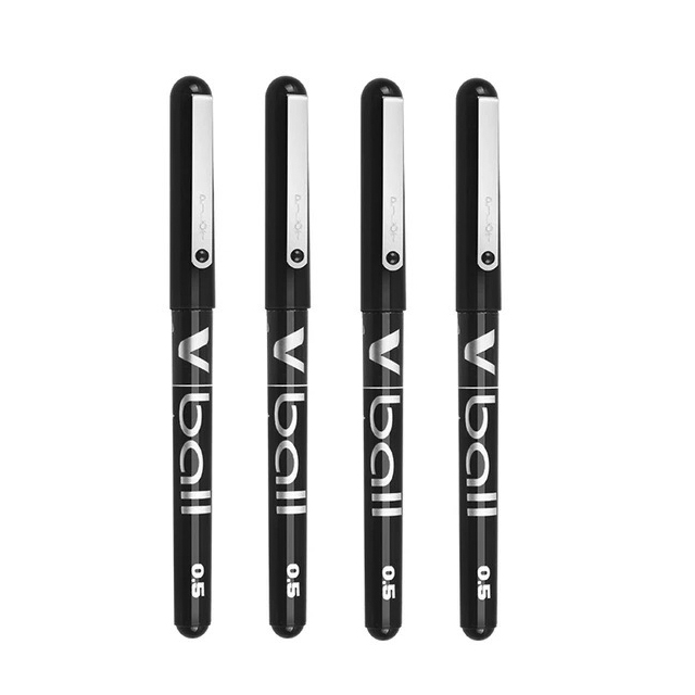 Pilot -Pack 4 VBall 05 - Bolígrafo Roller Tinta Liquida - Negro, Azul y Roja- Punto Fino - Pack de 4 und. en Colores esencial (2 Azul, 1 Negro y 1Rojo) o Pack de un solo color.