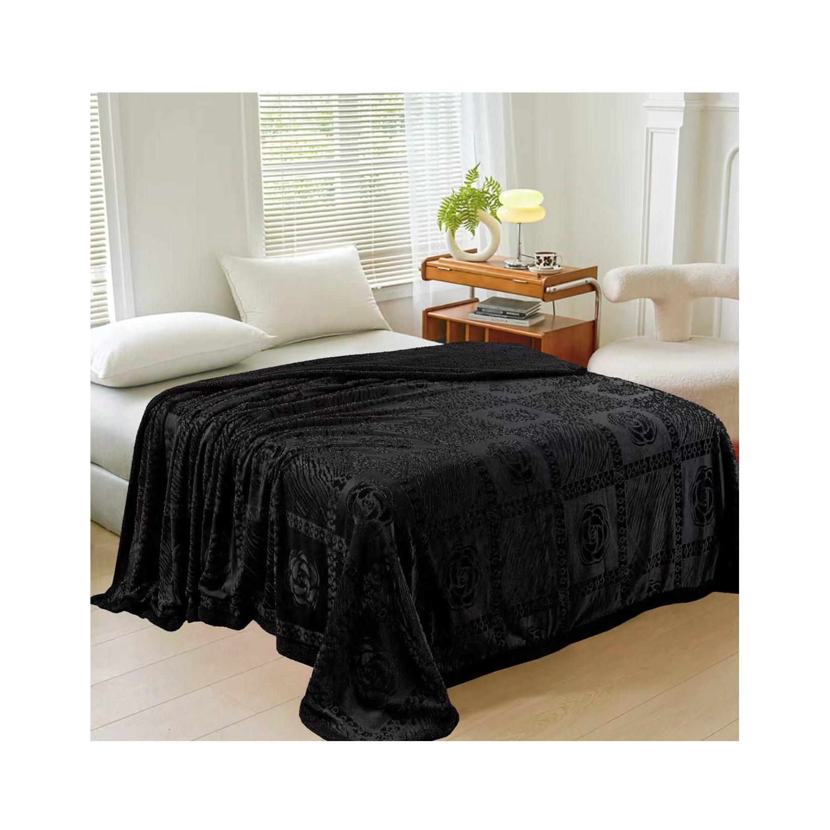 Manta sherpa Con Borreguillo  Edredón Sherpa Con borreguito Negra130x160, 160x220, 220x240, manta sofa, para cama  90cm 10 cm135cm 150cm