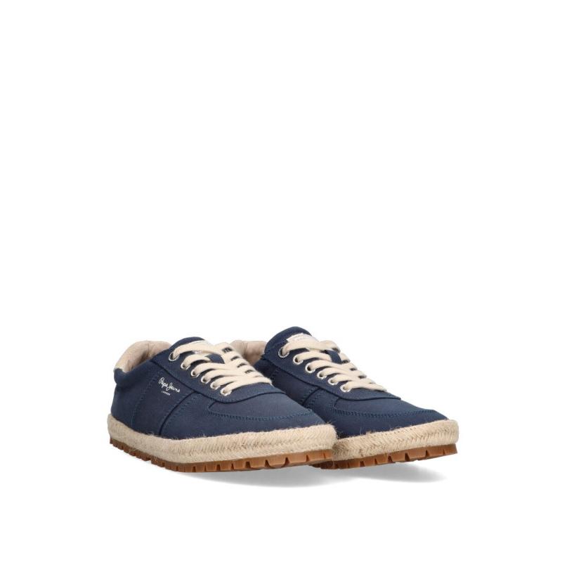 Zapatillas Lona Pepe Jeans - Hombre - Suela Plana - Modelo Pms10323 - Color Marino