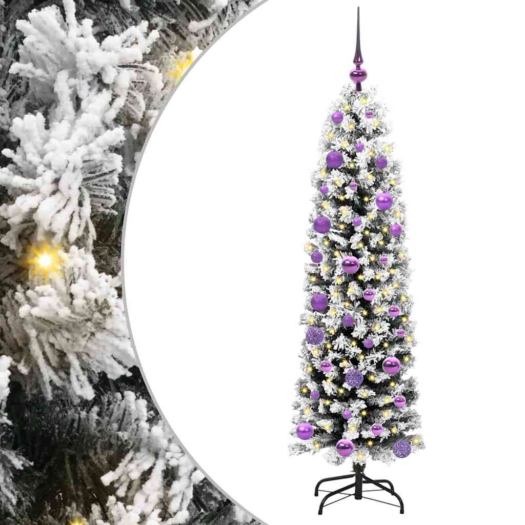 vidaXL Árbol de Navidad artificial Verde 150 cm PVC, Acero y Plástico Multicolor