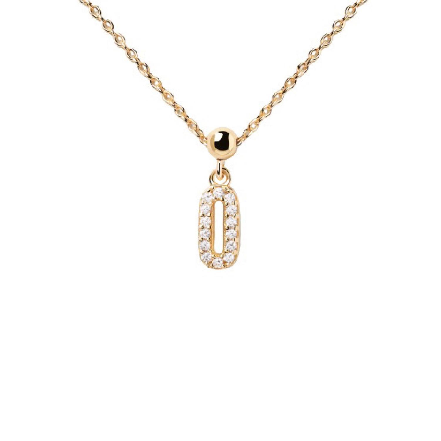 Charm PDPaola nª 0 Plata Baño Oro y Circonitas CH01-010-U