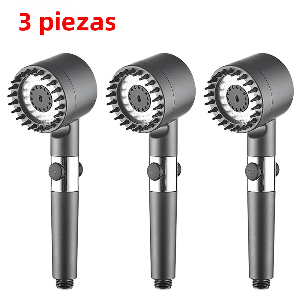 TK Cabezal De Ducha Portátil Con Broca De Masaje Y Filtros De Algodón 1-3Pcs 3 Modos Ahorro De Agua Alta Presión Para Baño