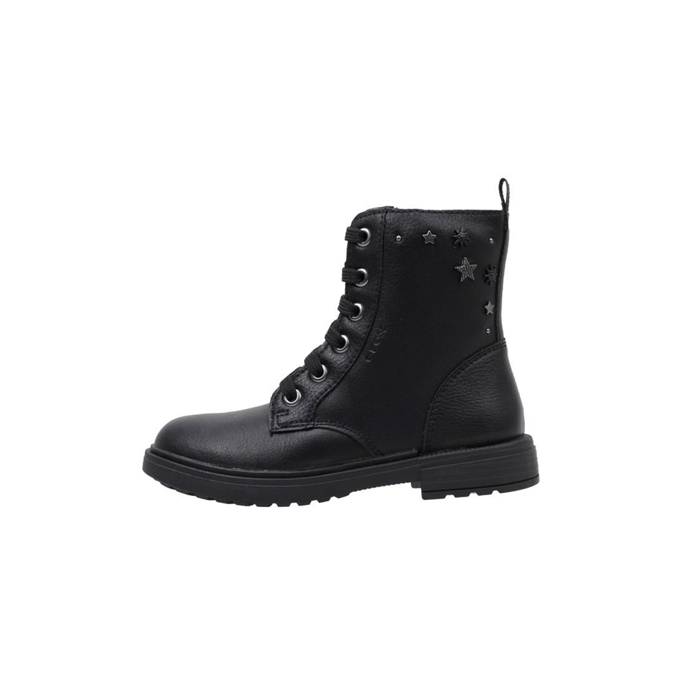 Geox J ECLAIR GIRL Q Bota Militar Plana niña Negro