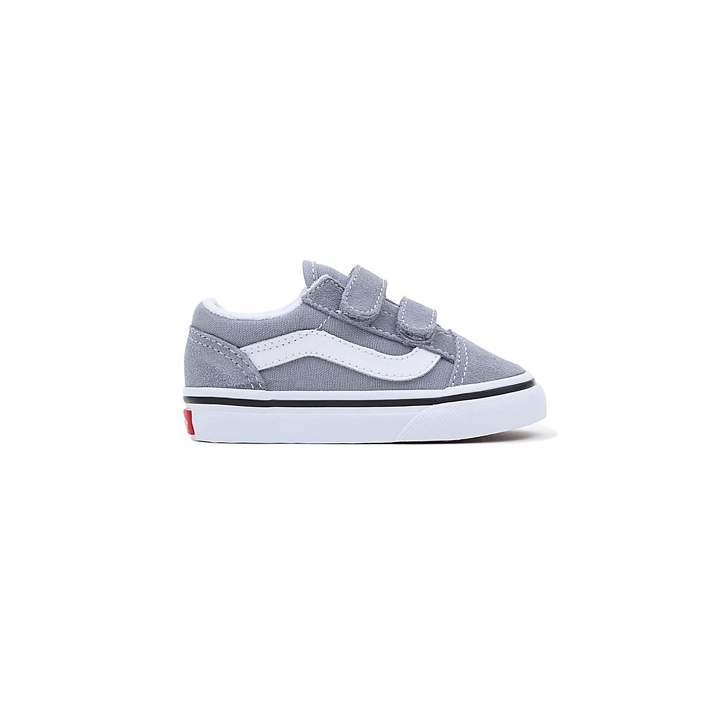 Zapatilla Vans Old Skool V Gris para Niños con Cierre de Velcro