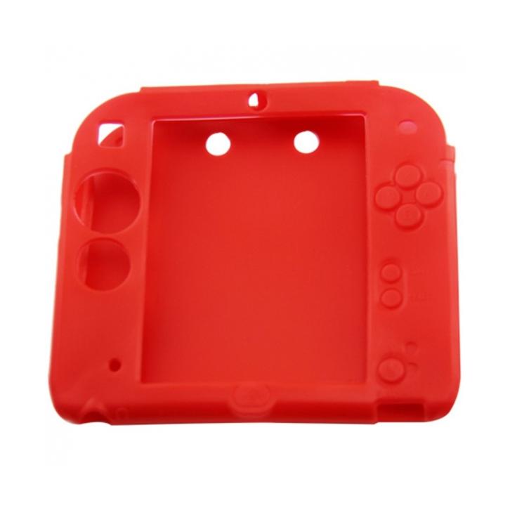 FUNDA DE SILICONA COMPATIBLE PARA NINTENDO 2DS SUAVE GOMA CARCASA ROJA