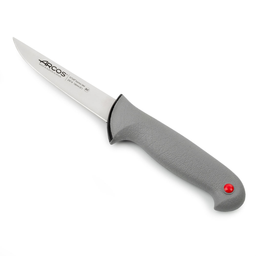 Arcos Cuchillo Carnicero Profesional - Hoja de Acero Inoxidable Nitrum 130 mm - Mango Ergonómico Antideslizante - Ideal para Cortar Carne - Serie Colour Prof