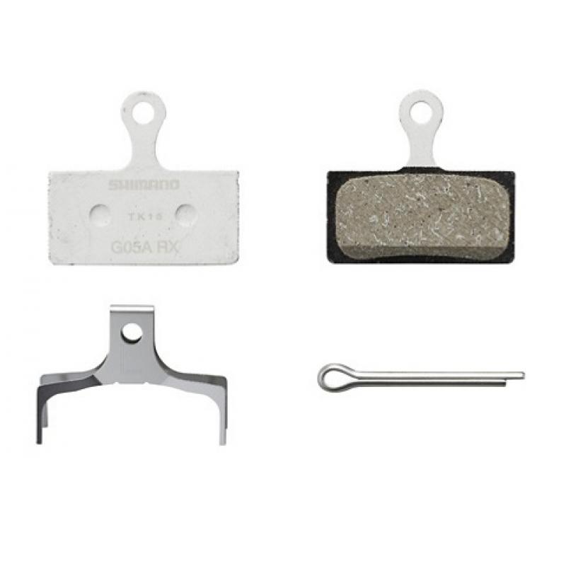 SHIMANO | Pastillas De Freno Compuesto De Resina G05A - Juego de pastillas de freno SHIMANO G05A E-bike orgánicas Xtr/Deore Xt/Slx/Alfine. Compatible con pinzas: BR-M9000, BR-M9020, BR-M987, BR-M985,