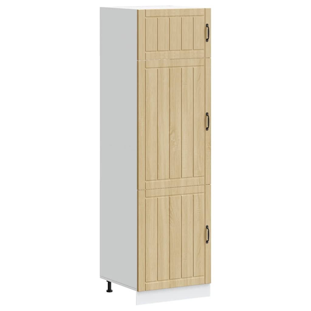 vidaXL Mueble de cocina Lucca de madera de ingeniería  60 x 57 x 207 cm Multicolor