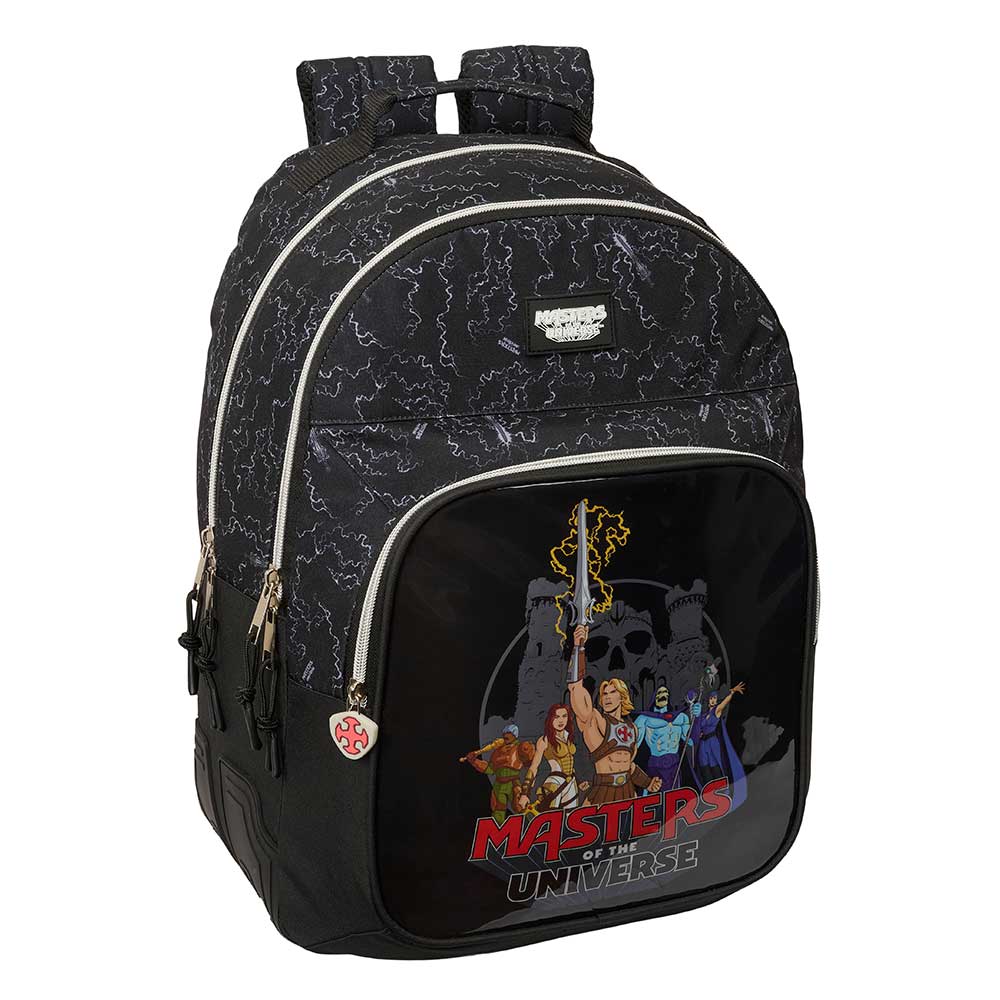SAFTA | Mochila Escolar Doble Masters of the Universe Niño y Adolescente, Mochila Adaptable a Carro con Espalda y Hombreras Acolchadas, Bolsillo Frontal Grande y Laterales, Talla Única, Vuelta al Cole