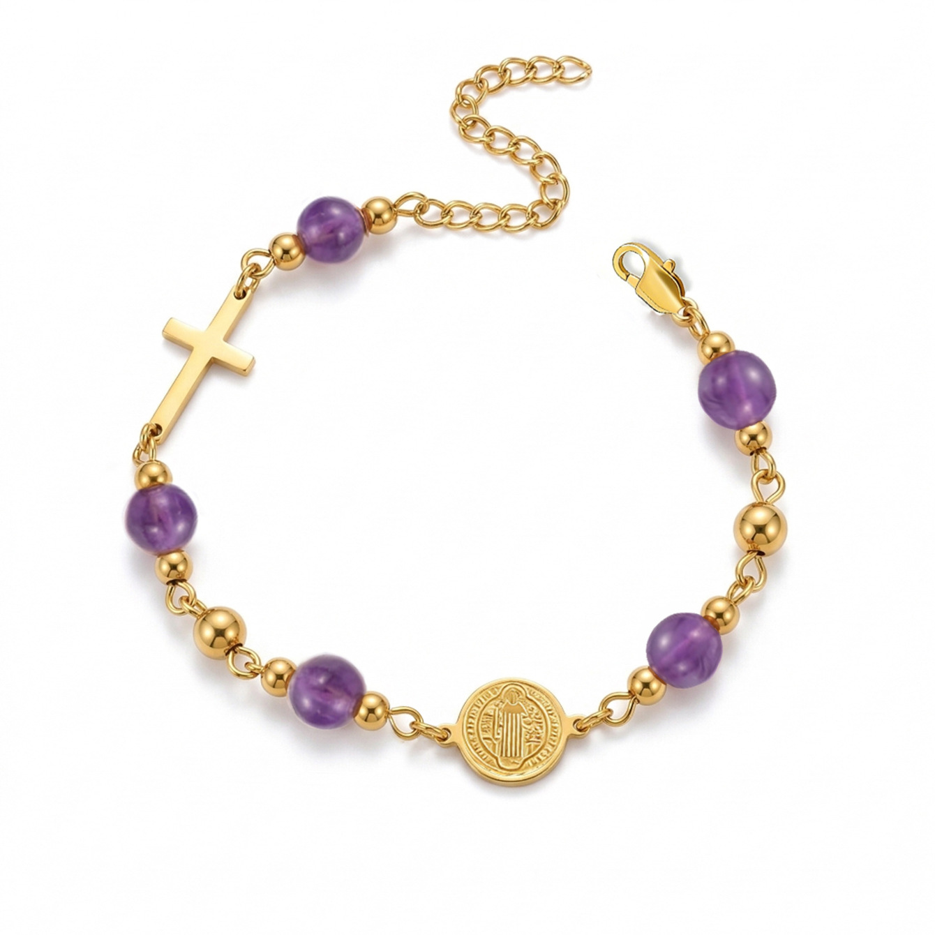 Pulsera de mujer (con colgante de cruz)