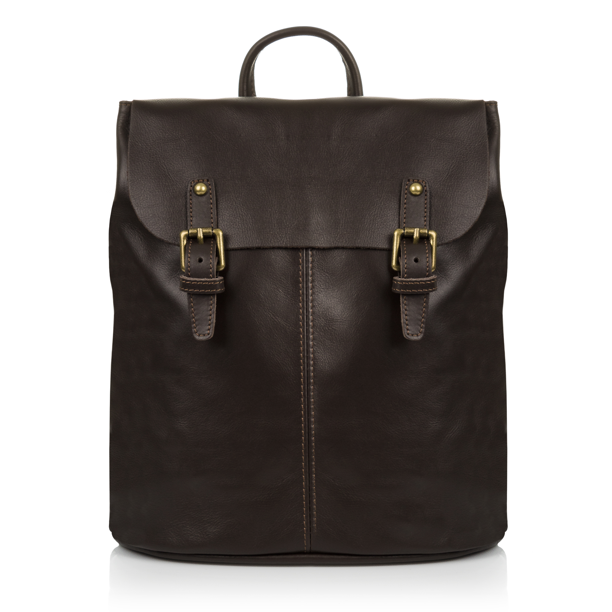 Firenze Artegiani. Asia Bolso mochila Mujer.Piel auténtica Dollaro . Made in Italy. Vera Pelle Italiana.