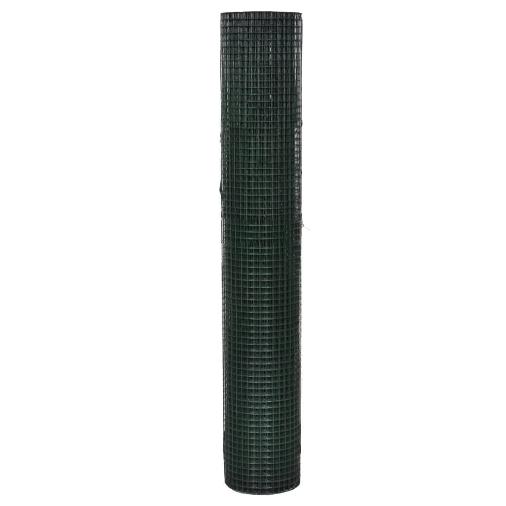 Vidaxl Alambrada de Gallinero Acero Revestimiento PVC 10x1 M Color Gris, Rojo, Verde