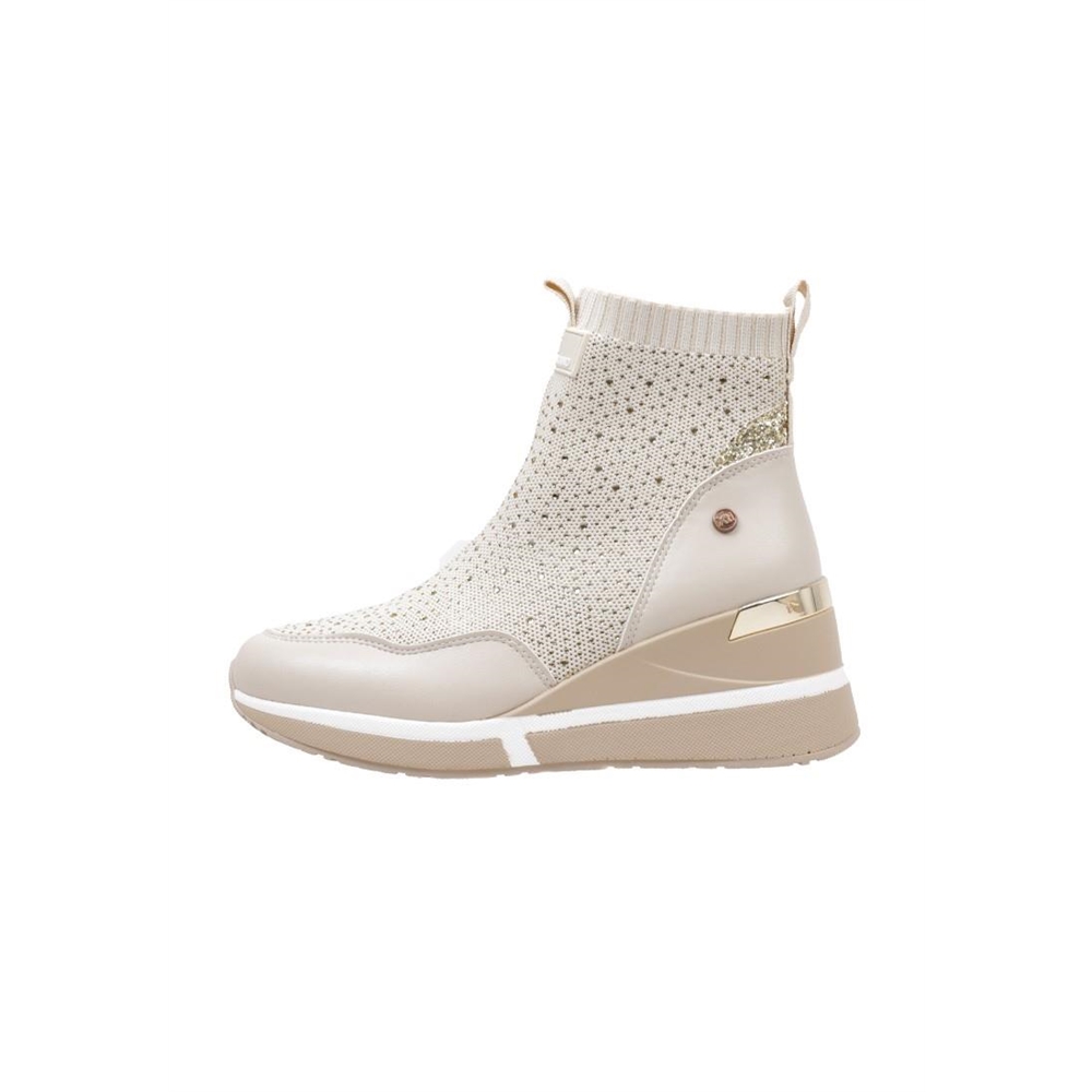 Botín Cuña Mujer Xti 141701 Beige - Elegante y Cómodo