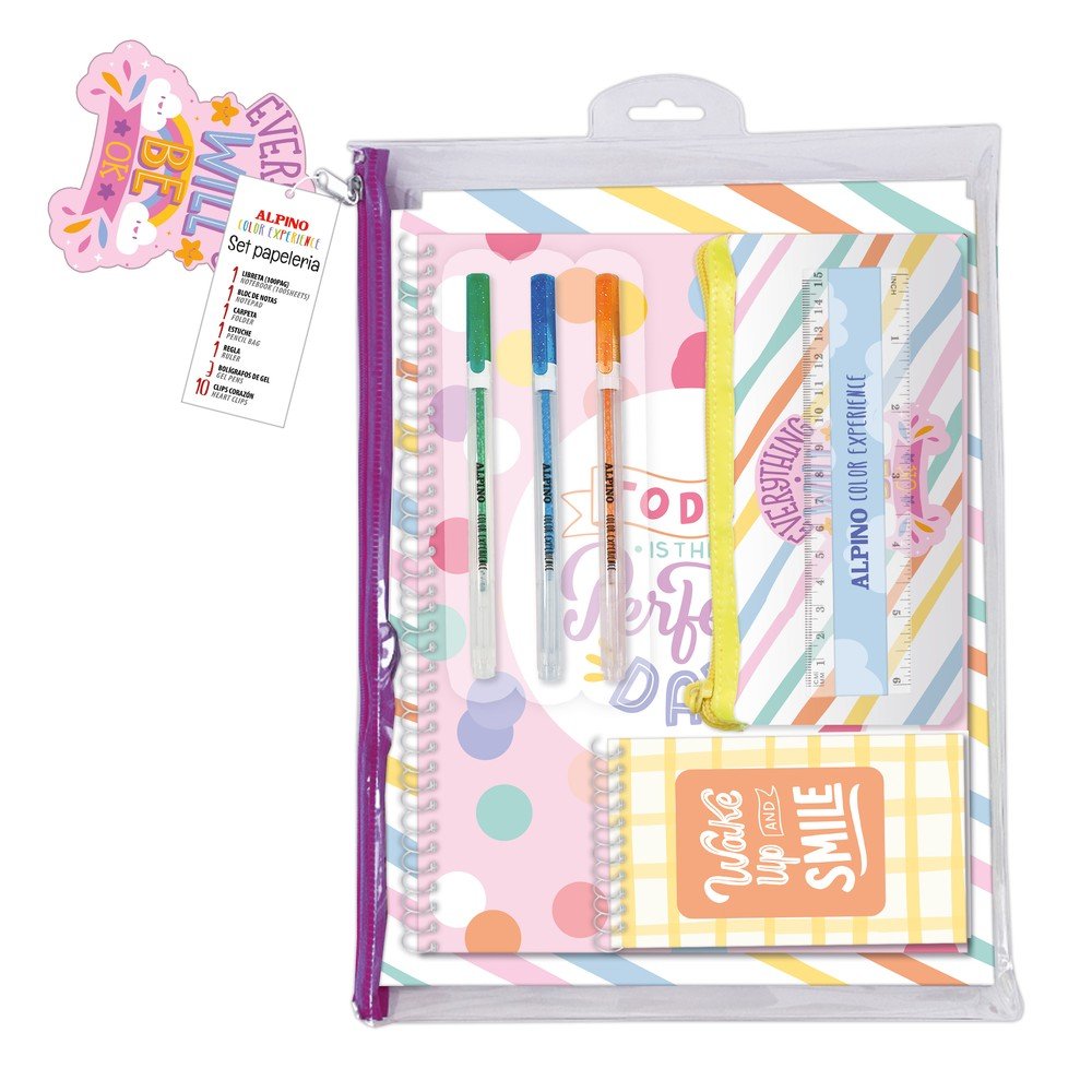 ALPINO SET PAPELERIA ALPINO COLOREXPERIENCE BE OK COLOR EXPERIENCE 3x25x36 Cms.