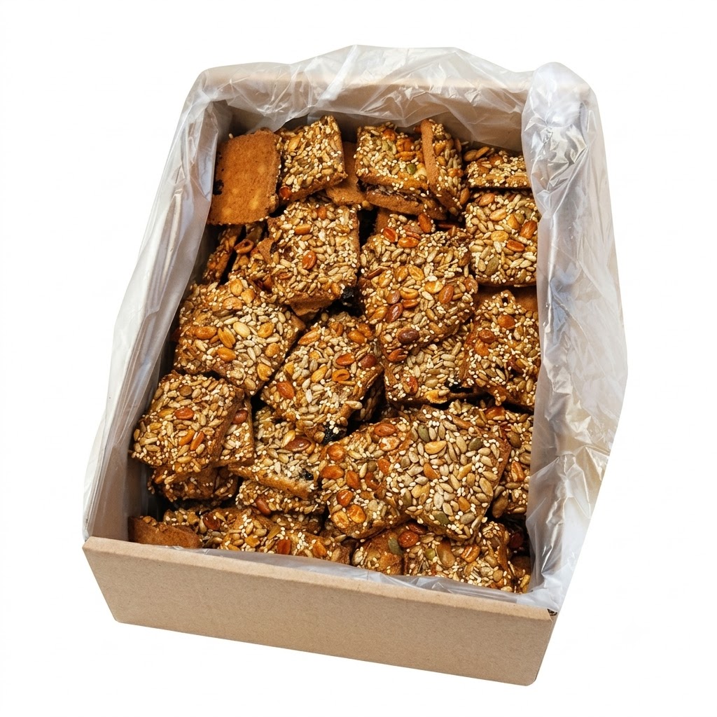 Pastas de Músico - Galletas gourmet artesanales con mezcla premium de frutos secos y semillas, ideal para compartir en familia o uso profesional en cafeterías y panaderías