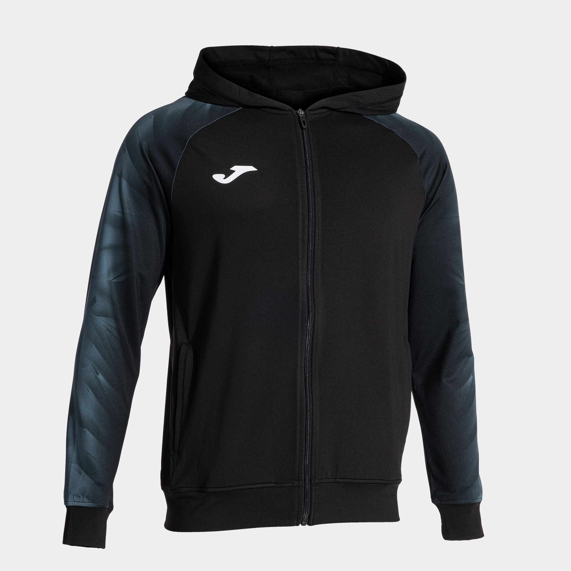 JOMA CHAQUETA CON CAPUCHA ELITE XI NEGRO ANTRACITA Talla 12 (2XS) Niño Junior