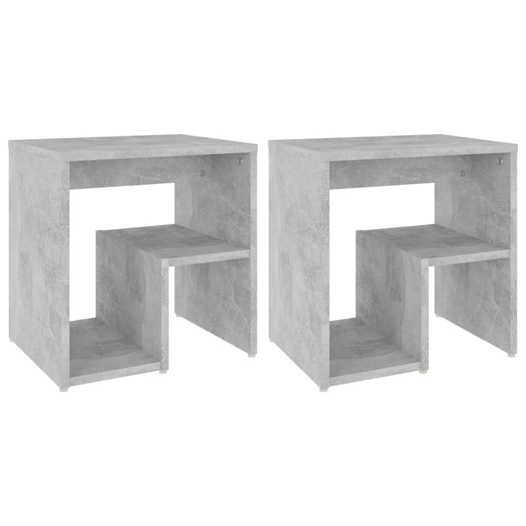 Vidaxl Mesitas de Noche 2 Unidades Contrachapada 40x30x40 Cm Blanco