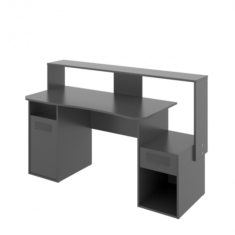 Mesa Gaming Dekit FOSK Grafito Soporte 50kg Gestión Cableado