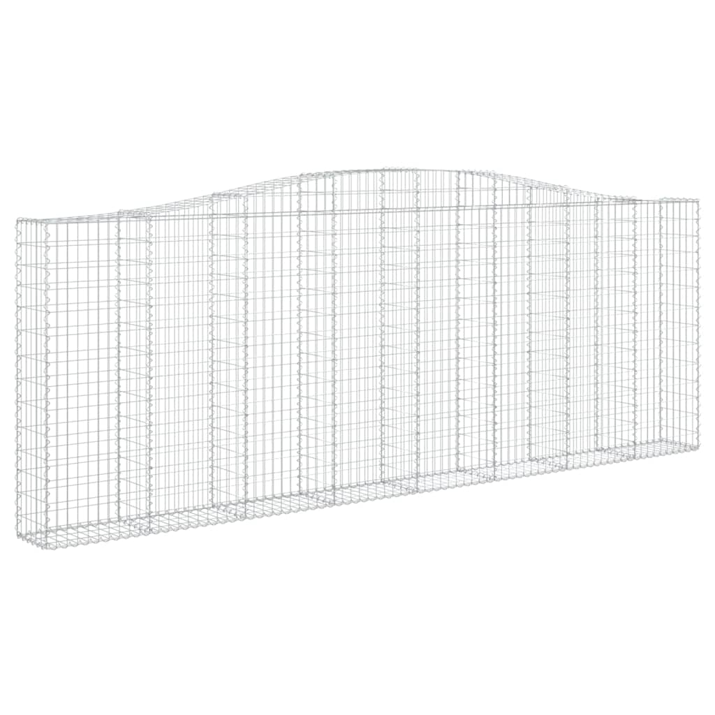vidaXL Cestas gaviones 5 uds forma de arco hierro 400x30x140/160 cm