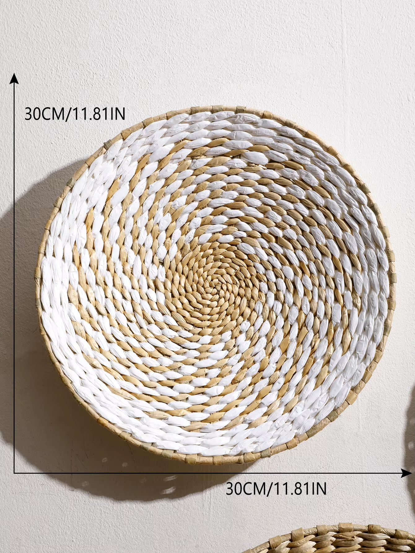 TK Decoración De Pared En Hierba De Mar Cesta Bohemia Hecha a Mano Natural Para Cocina Dormitorio Sala De Estar Adorno Artesanal