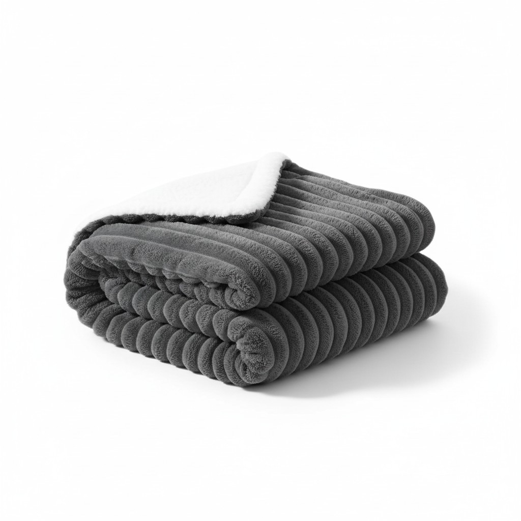 C.A | Manta Sherpa Reversible | Franela y Polar | Sofá y Cama | Suave, Cálida para Invierno