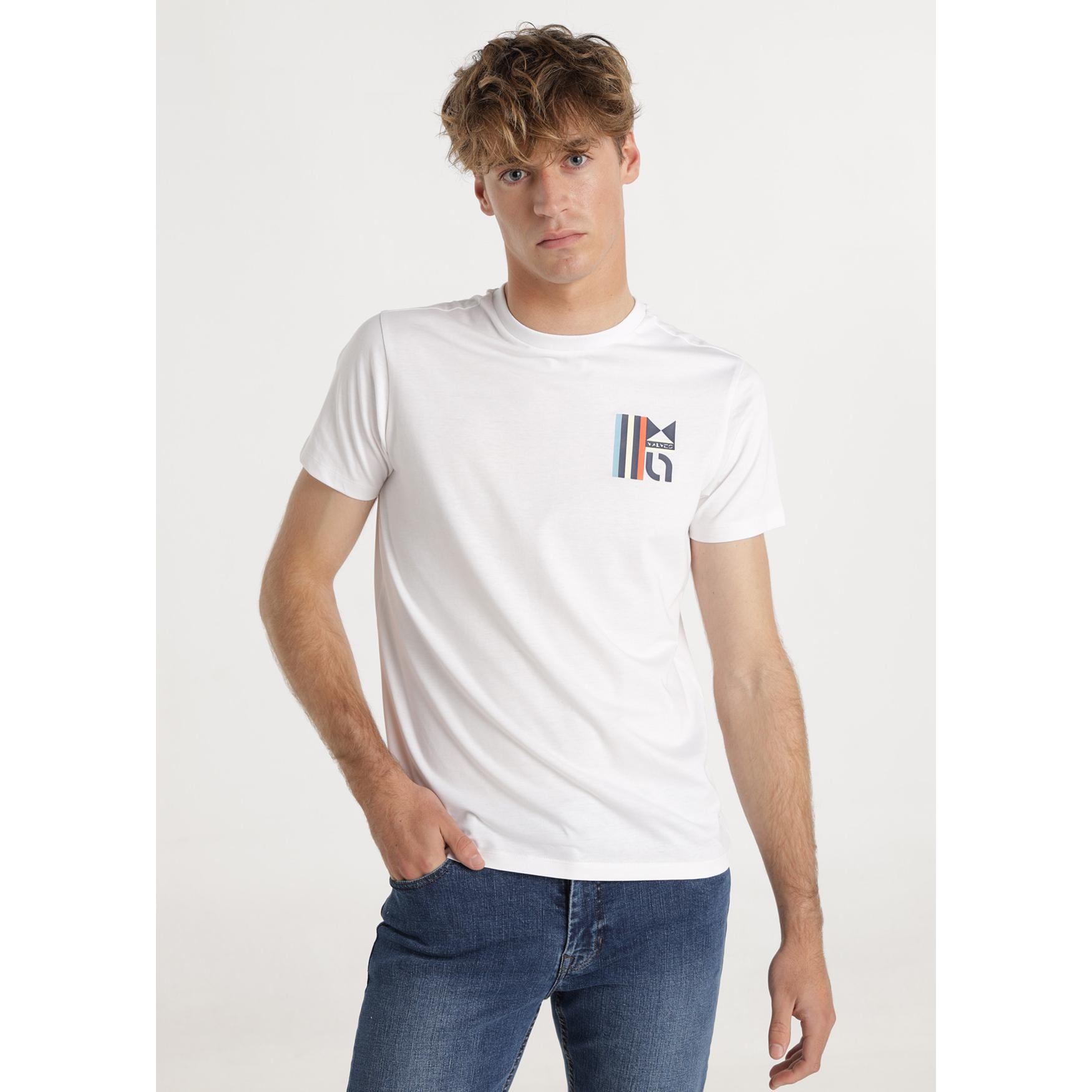 SIX VALVES - Camiseta manga corta con grafica 'sopa de letras' cuello caja