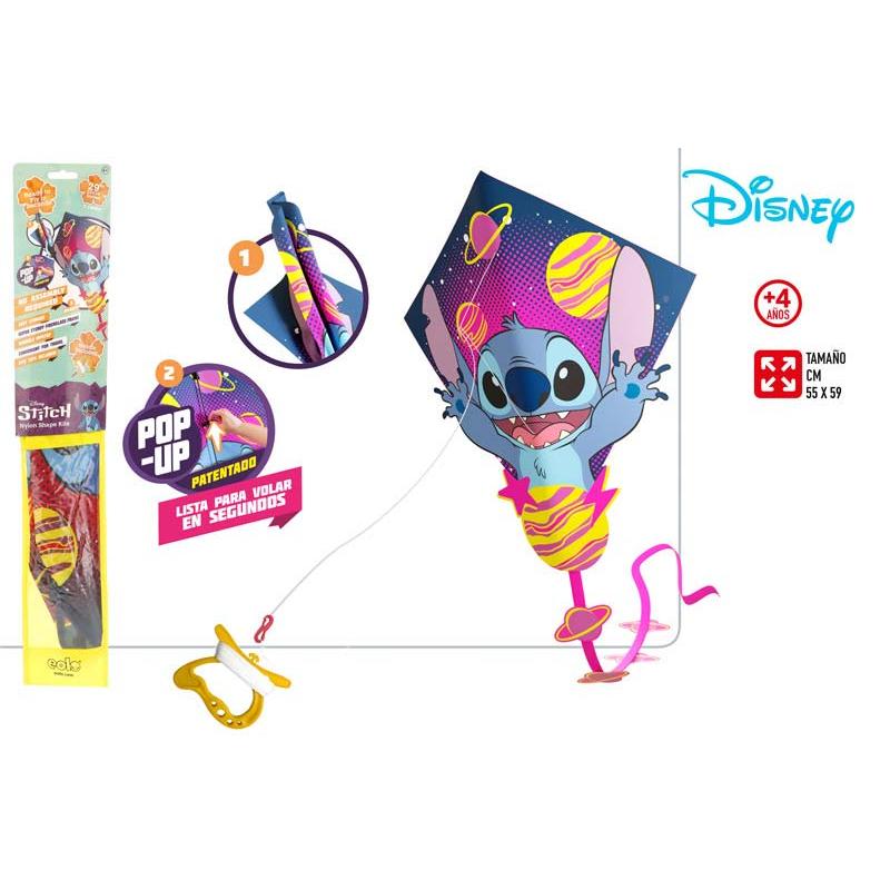Stitch-cometa Nylon Diamante Pop Up 55x59cm Oficial Garantizado