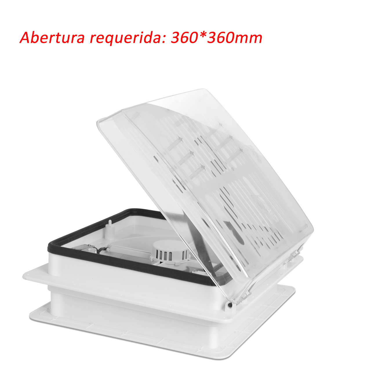Tejado Ventilador 12V DC Inteligente Todo en Uno - Motor Brushless Silencioso, Cierre Automático Antilluvia, 2000 m³/h, Malla Magnética, Para Autocaravanas Furgonetas Camping