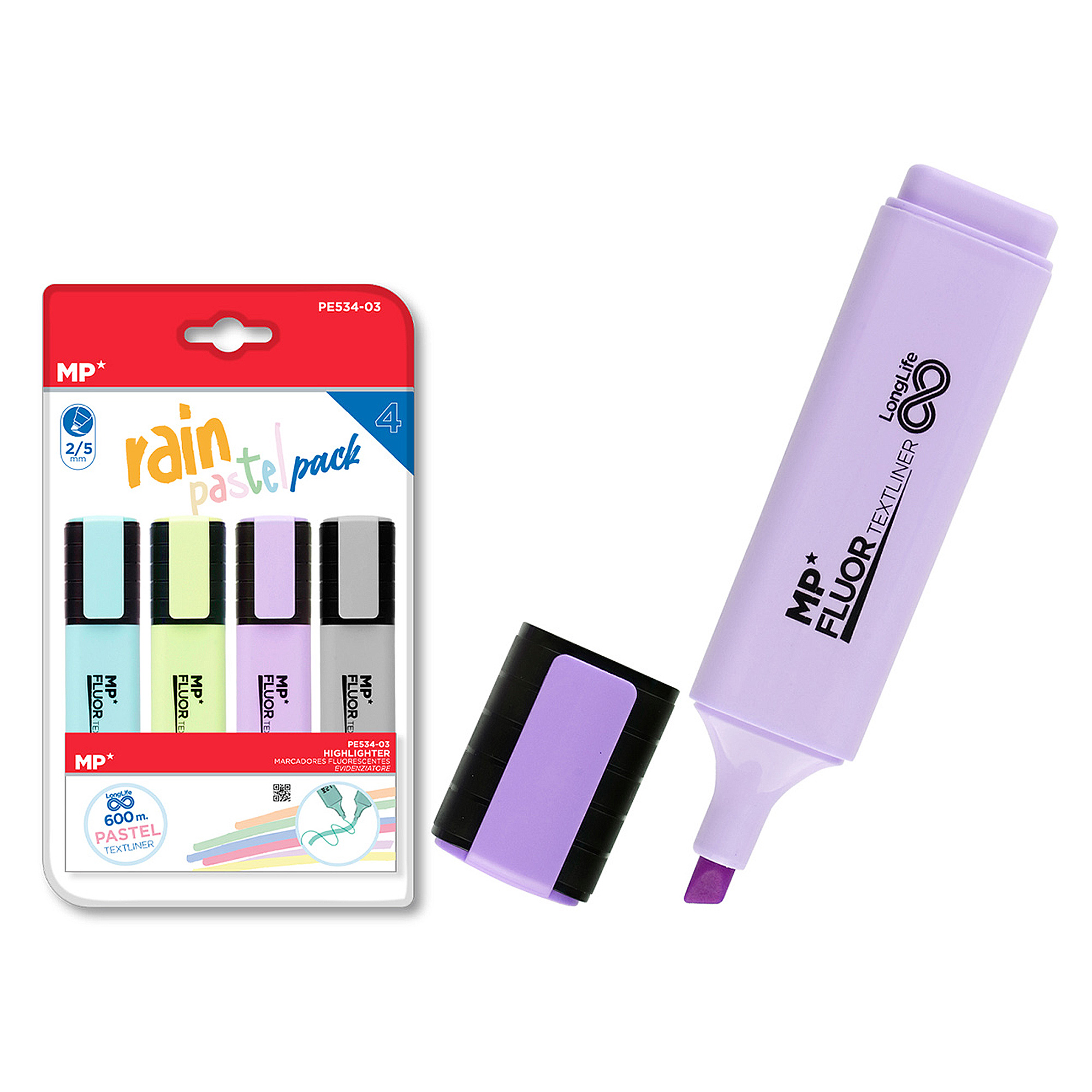 DAM MARCADOR TEXTLINER RAIN PACK 4 Uds. Color: Aleatorio
