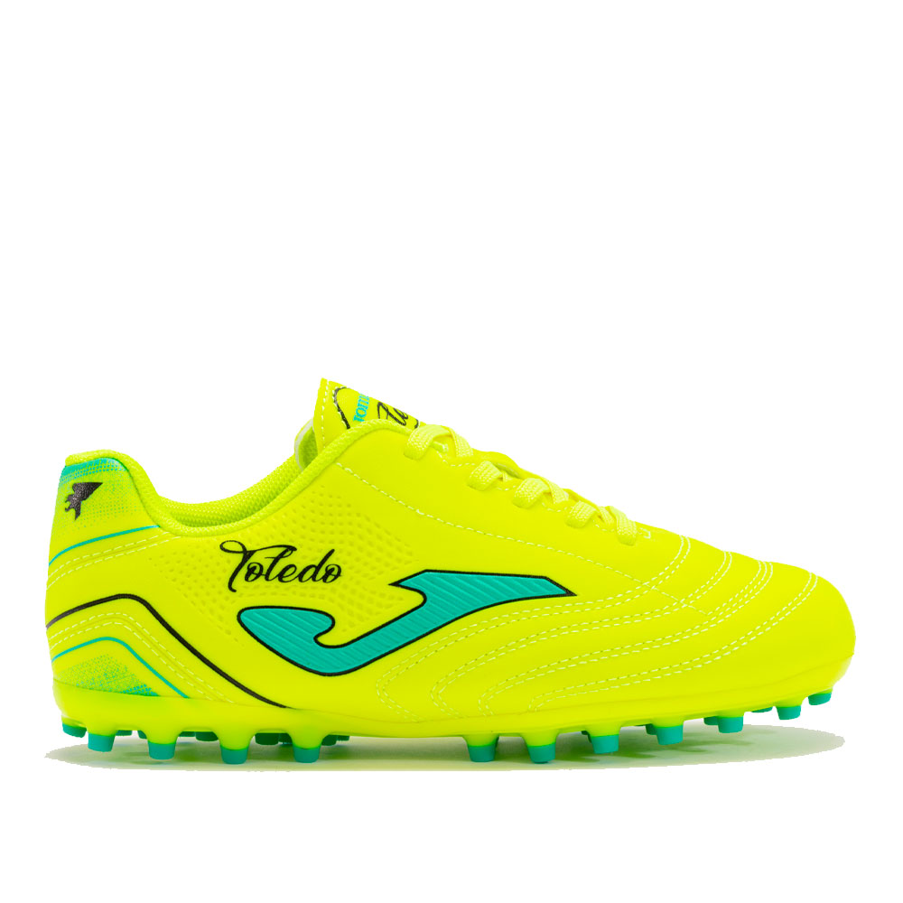 Zapatillas fútbol Joma Toledo Jr 2411 Amarillo Flúor Artificial Grass TOJW2411AG