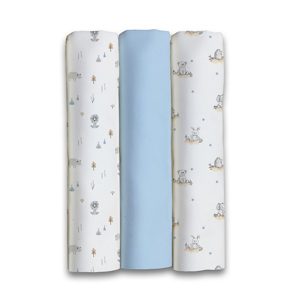 Pack 3 gasas 80x80 cm forest jungla-98980-Interbaby