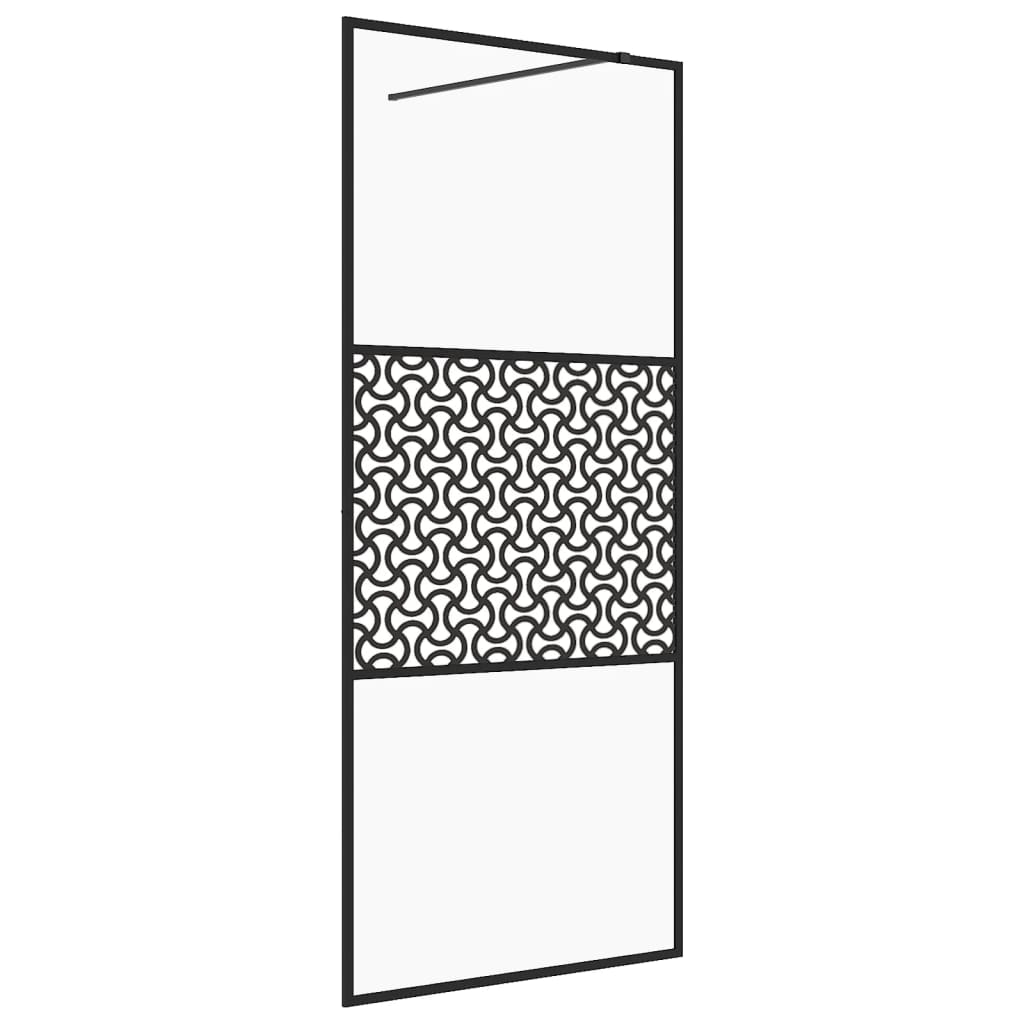 vidaXL Mampara de Ducha Accesible Vidrio ESG Claro Negro Cabina Dimensiones 80 x 195 cm,  90 x 195 cm,  100 x 195 cm y mas
